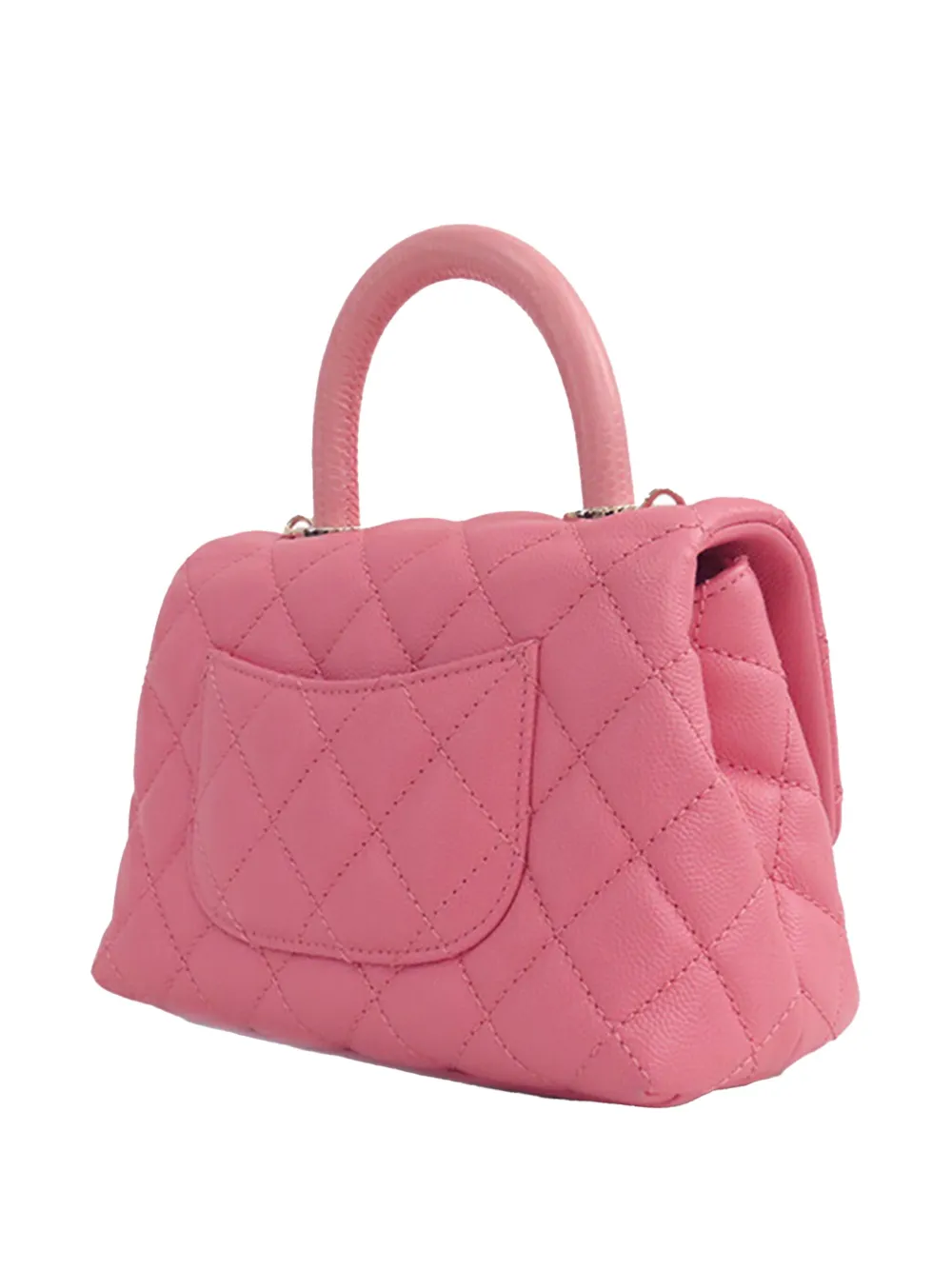 CHANEL Pre-Owned 2021 Extra Mini Caviar and Lizard Embossed Coco Top Handle Bag satchel | Pre-Owned | Image 2