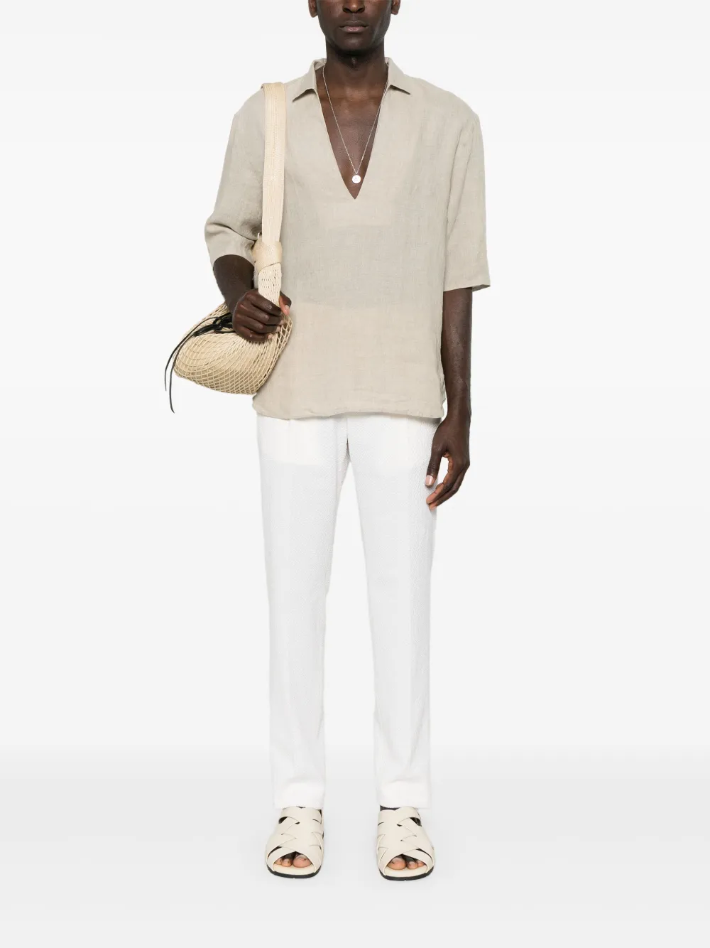 Tagliatore linen shirt - Beige