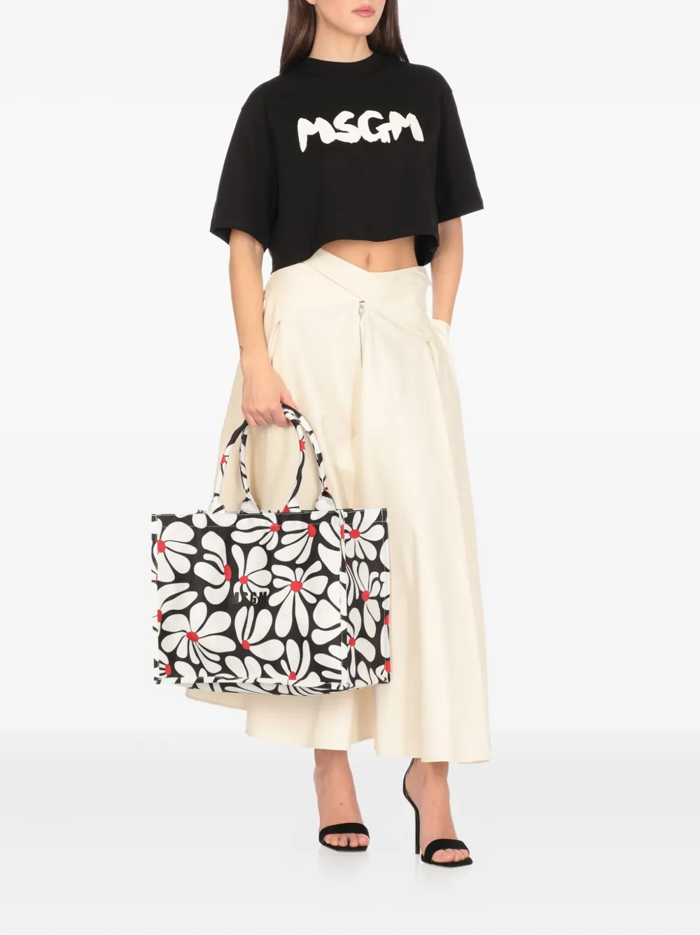 MSGM T-shirt met logoprint Zwart