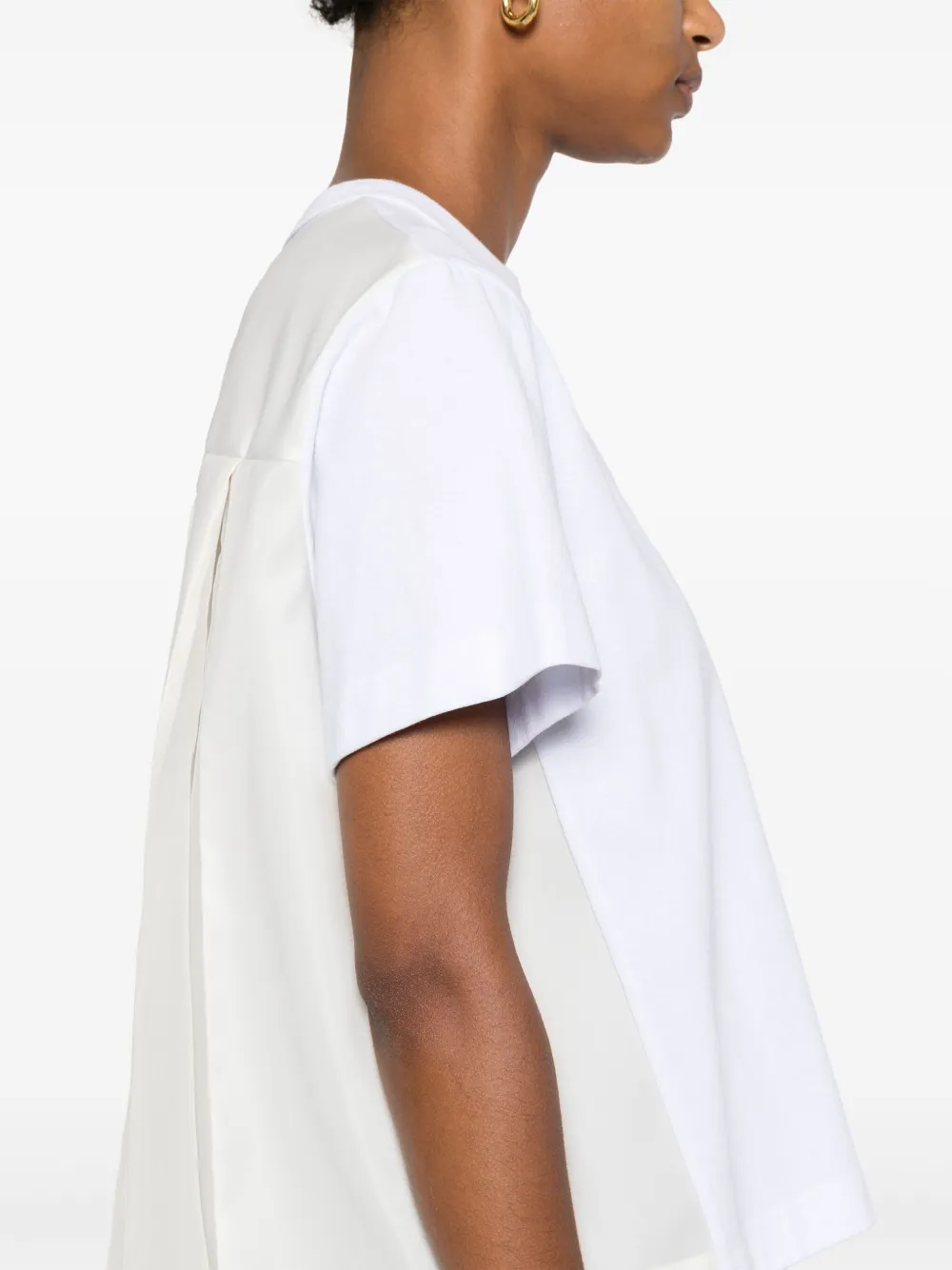 sacai T-shirt met vlakken Wit