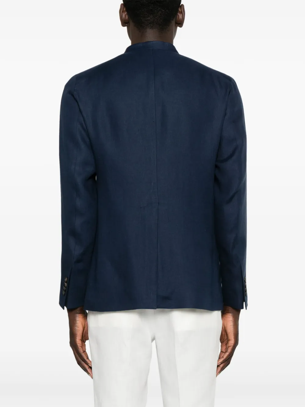 Tagliatore Linnen blazer Blauw