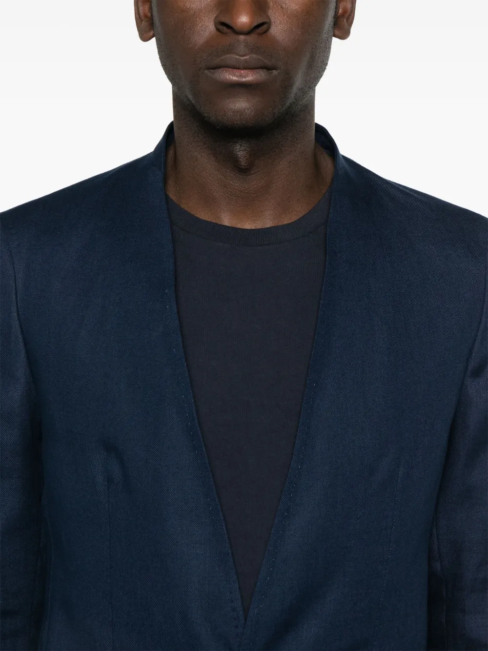 Tagliatore Linnen blazer Blauw
