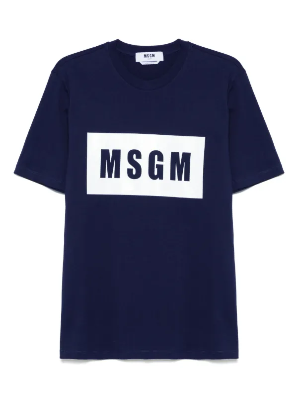 MSGM ロゴ Tシャツ | ブルー | FARFETCH JP