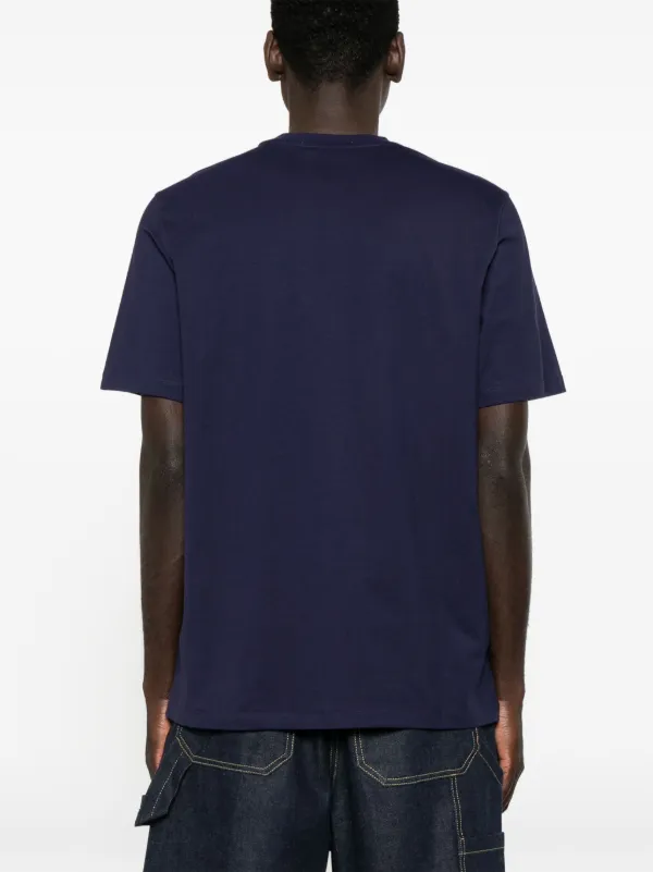 【送料&関税込】MSGM Blue T-shirt With Print On The Front An MSGM graphic-print T-shirt | Blue | FARFETCH GE