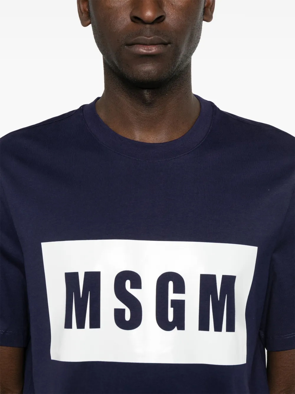 MSGM T-shirt met logoprint Blauw