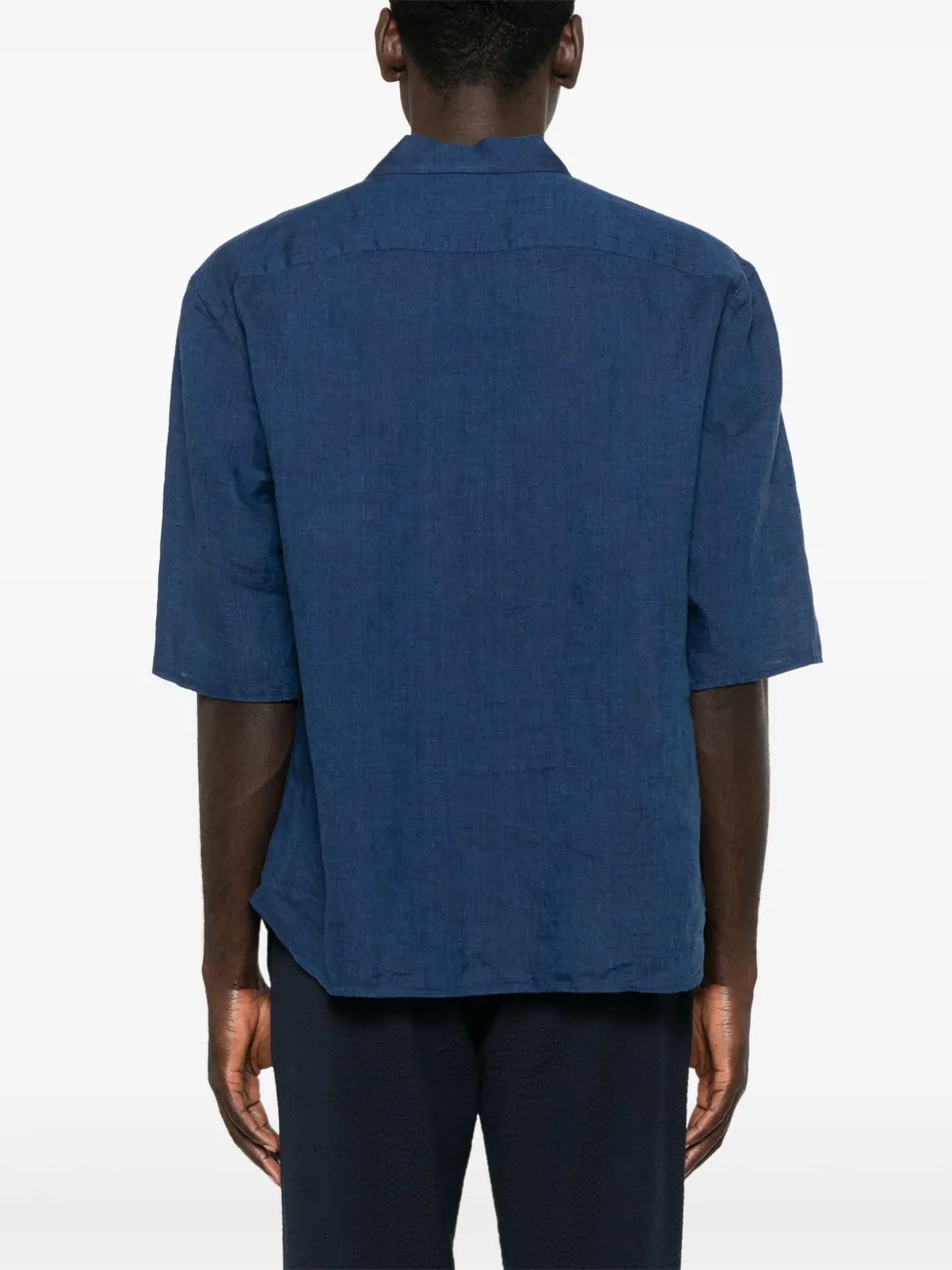 Tagliatore Linnen overhemd Blauw