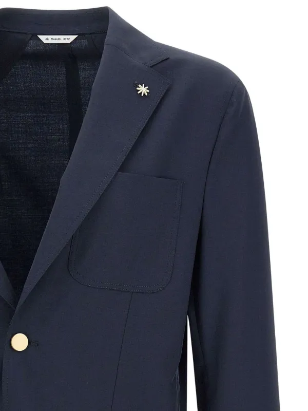 Manuel Ritz ウール ジャケット | ブルー | FARFETCH JP