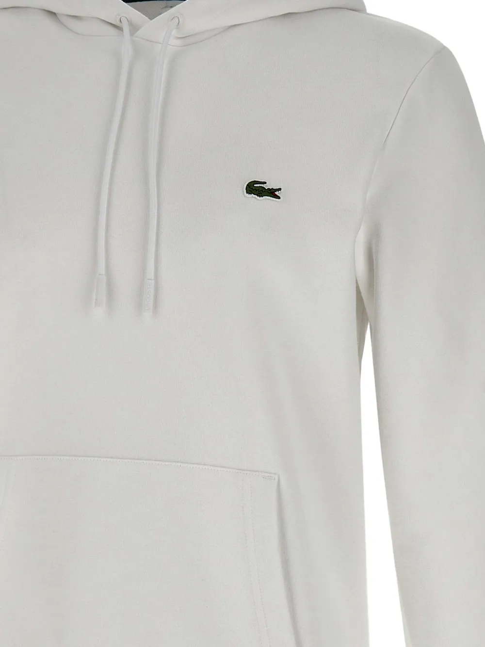 Lacoste Katoenen hoodie Wit