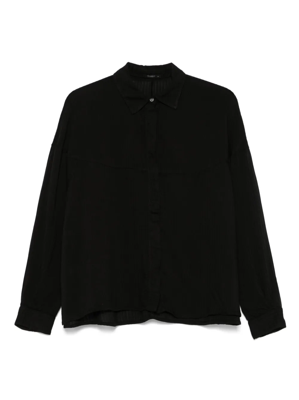 Transit Slim-fit blouse Zwart