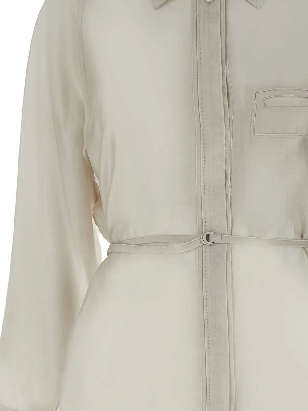 Low Classic Blouse met lange mouwen Beige