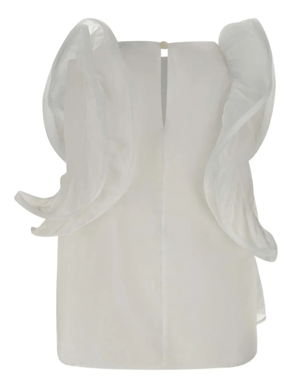 kaos Blouse met ruches Wit