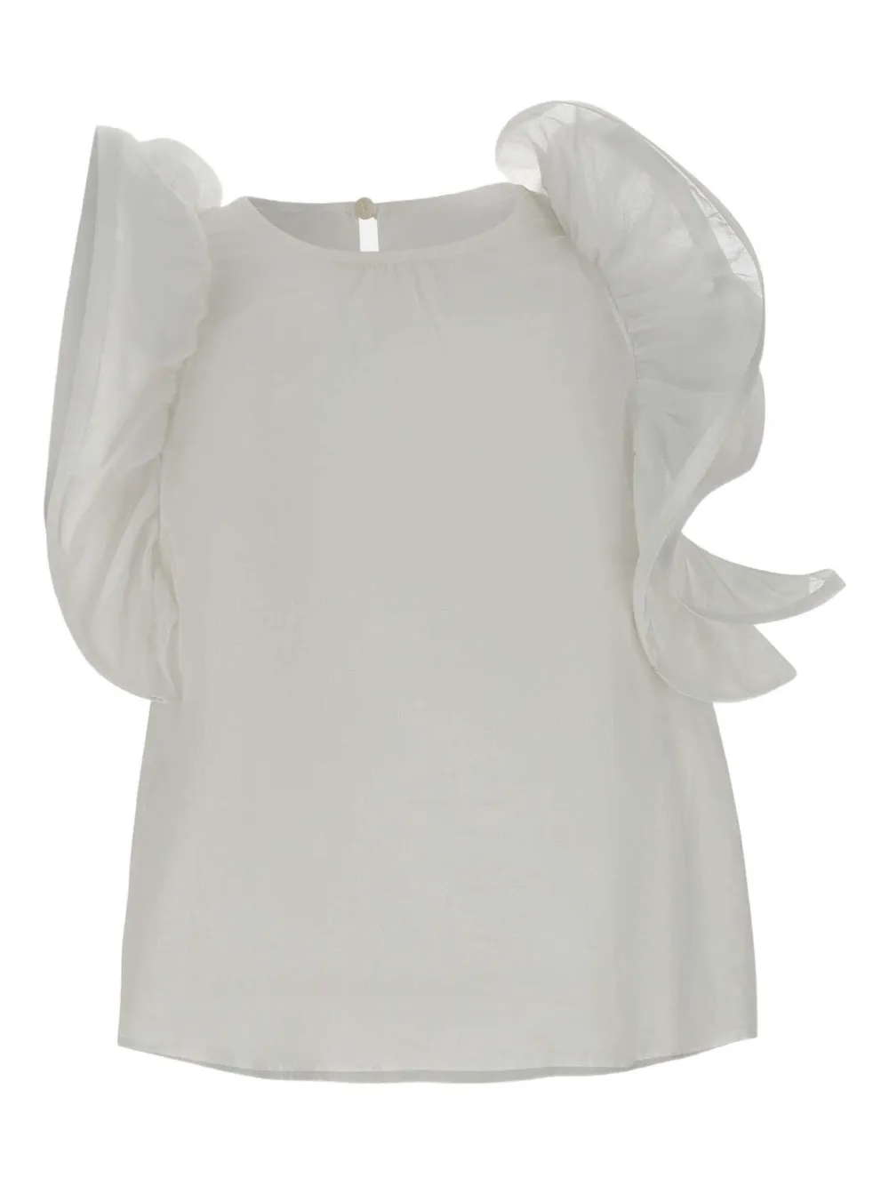 kaos Blusa com detalhe de babados | Branco | Image 1