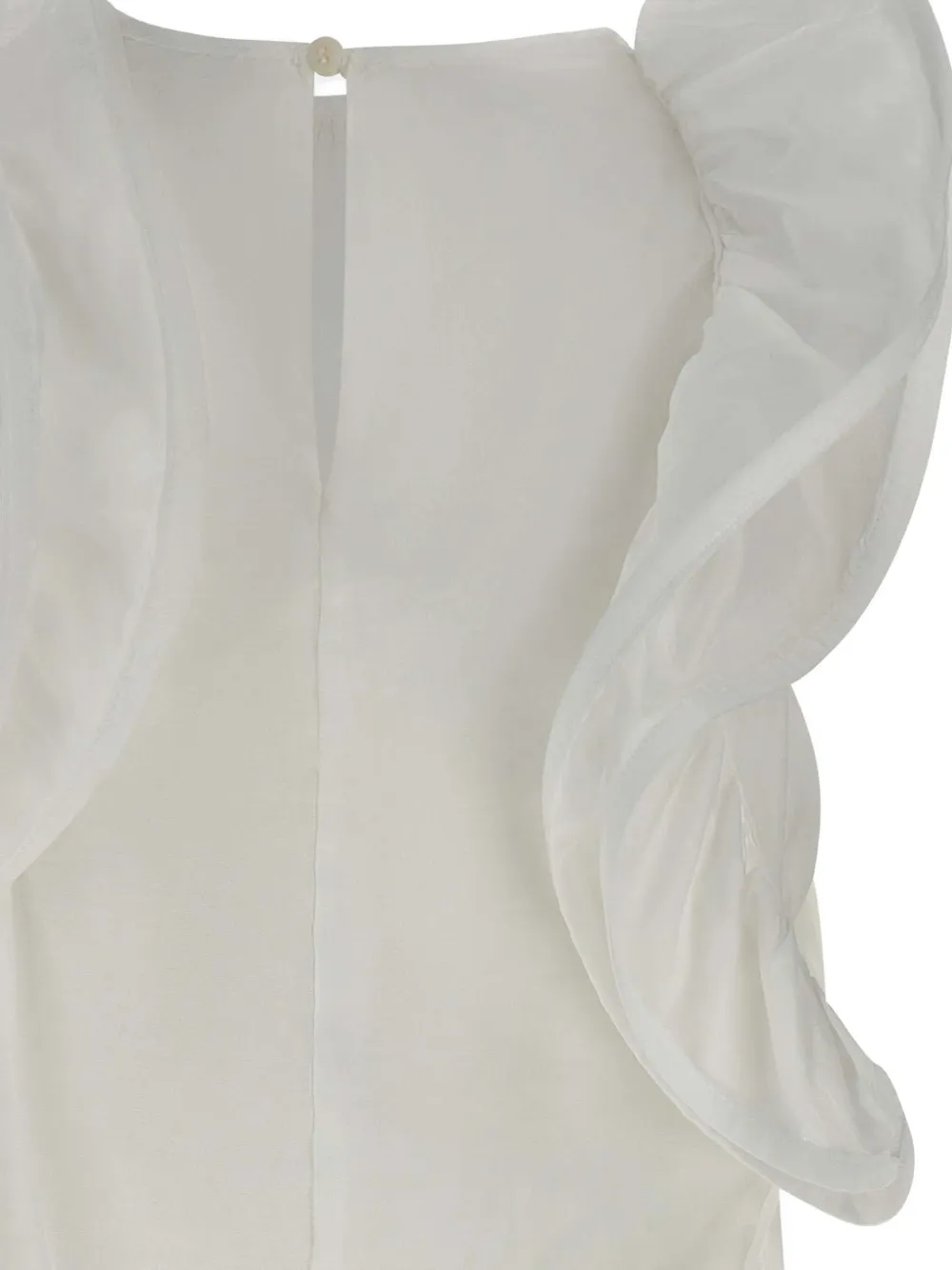 kaos Blouse met ruches Wit
