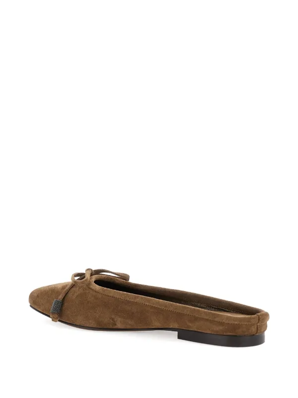 ☆関税込☆【BRUNELLO CUCINELLI】レザー フラットシューズ Brunello Cucinelli レザー フラットシューズ | ブラック