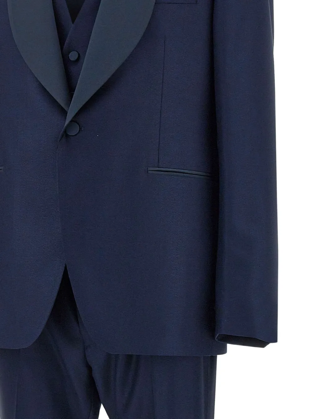 Tagliatore Driedelig pak met sjaalrevers Blauw