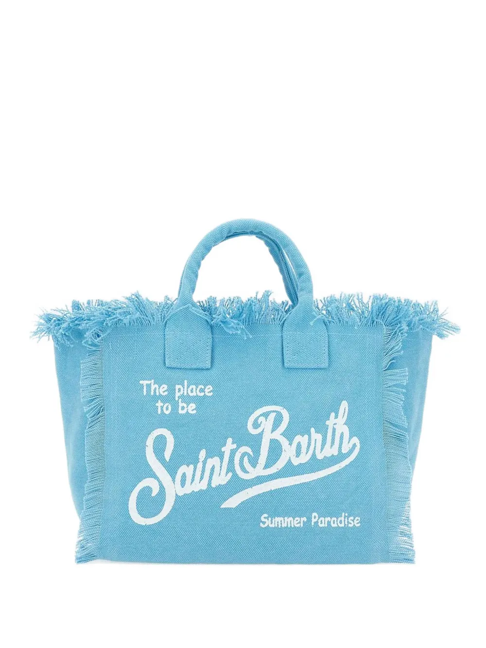 MC2 Saint Barth Colette cotton tote bag - ブルー MC2 Saint Barth Colette cotton tote bag - ブルー