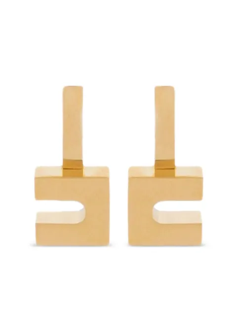 Elisabetta Franchi aretes con logo