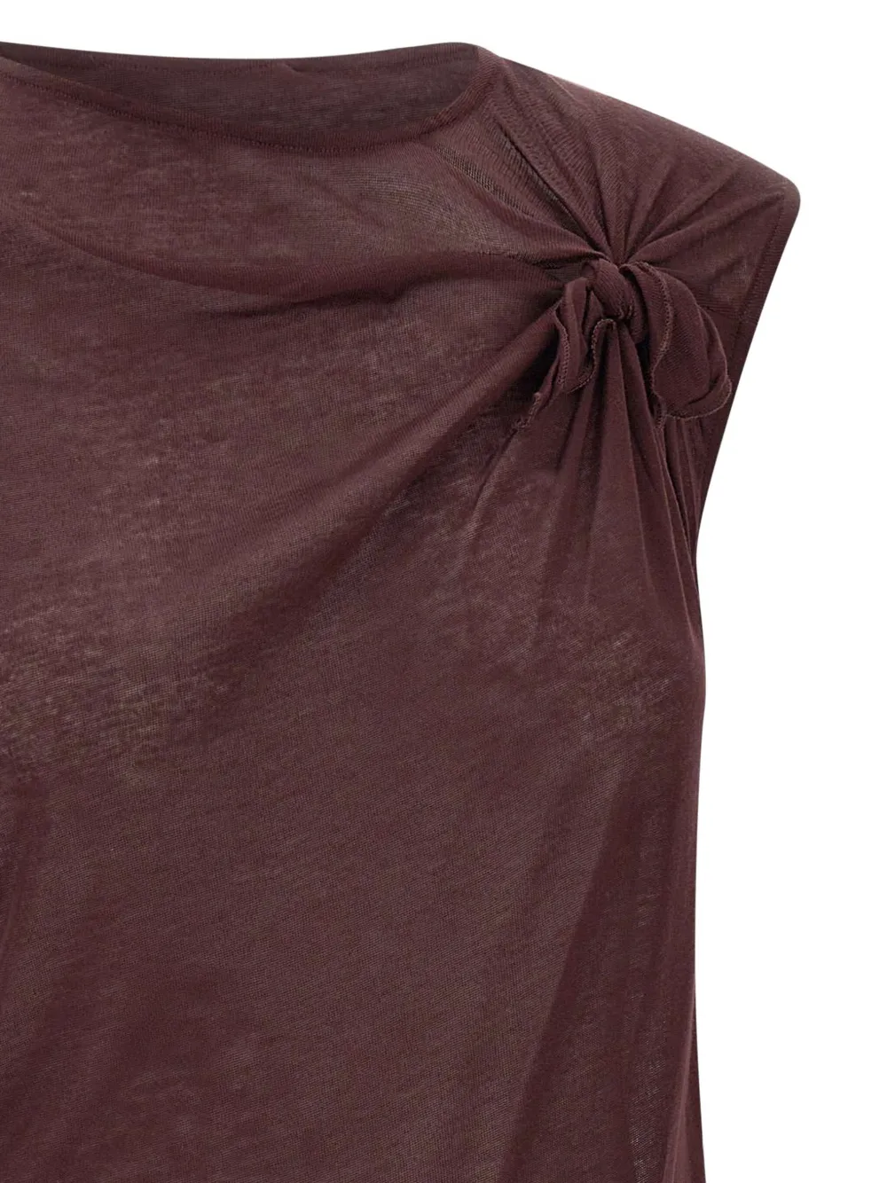 Victoria Beckham Top met geknoopt detail Bruin