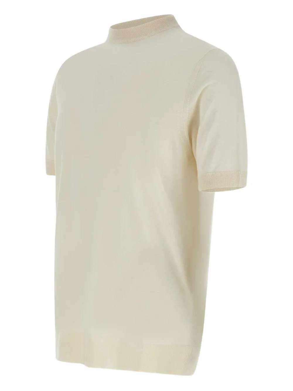Eleventy Zijden T-shirt Beige