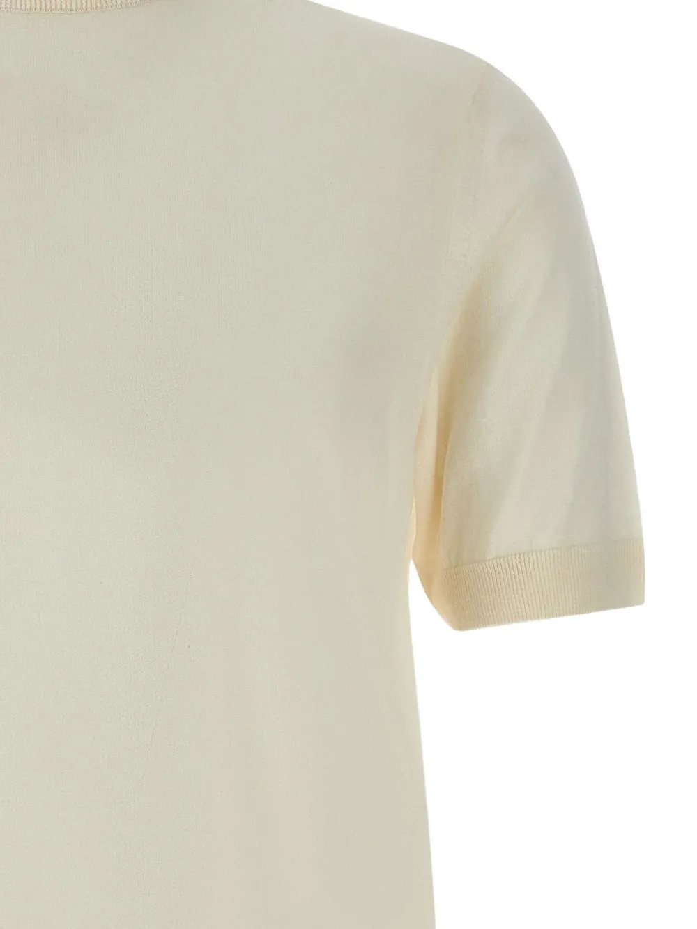 Eleventy Zijden T-shirt Beige