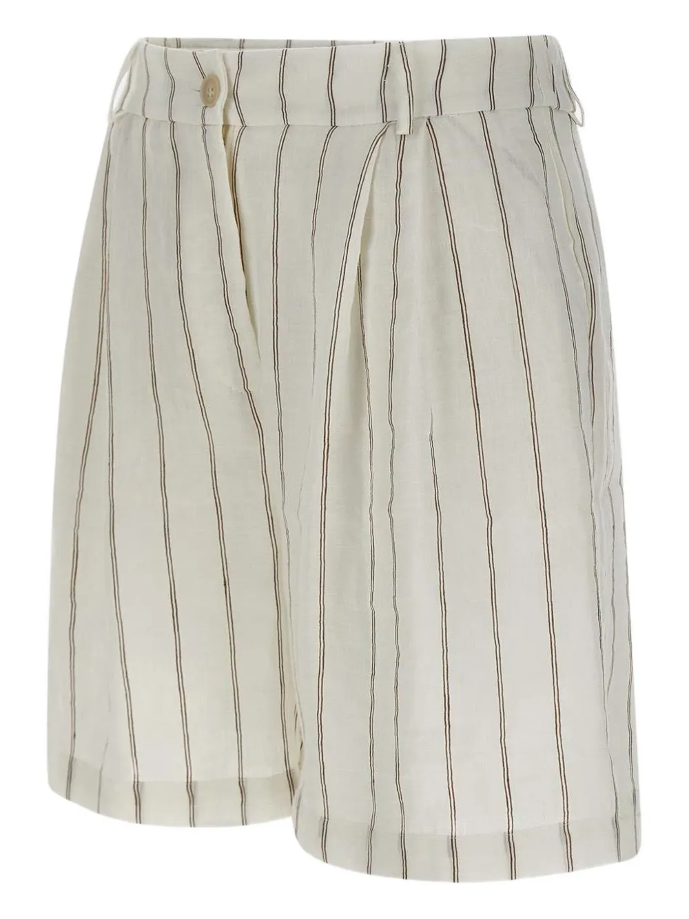 kaos Shorts met krijtstreep Wit
