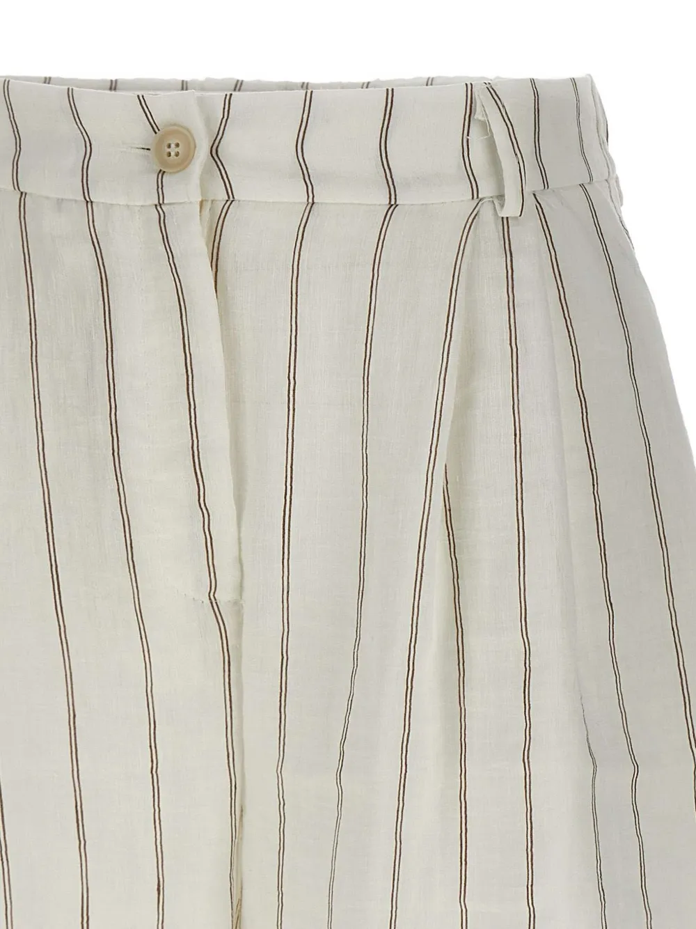 kaos Shorts met krijtstreep Wit
