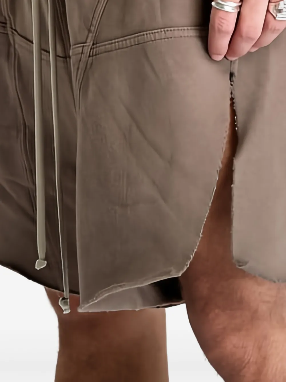 Rick Owens DRKSHDW Trainingsshorts met vlakken Bruin