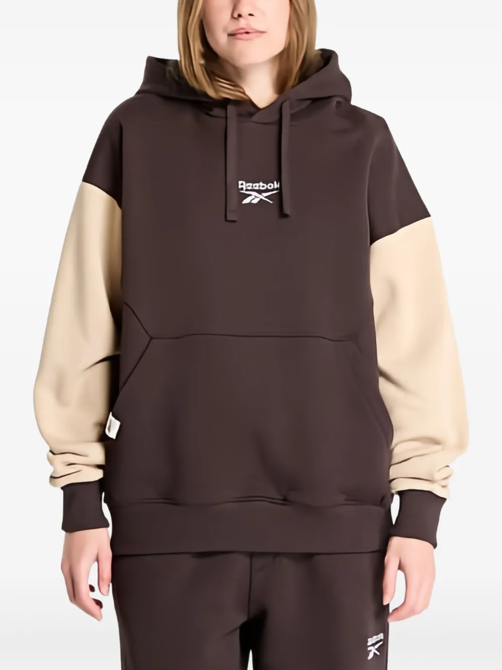 Reebok Tweekleurige hoodie Bruin