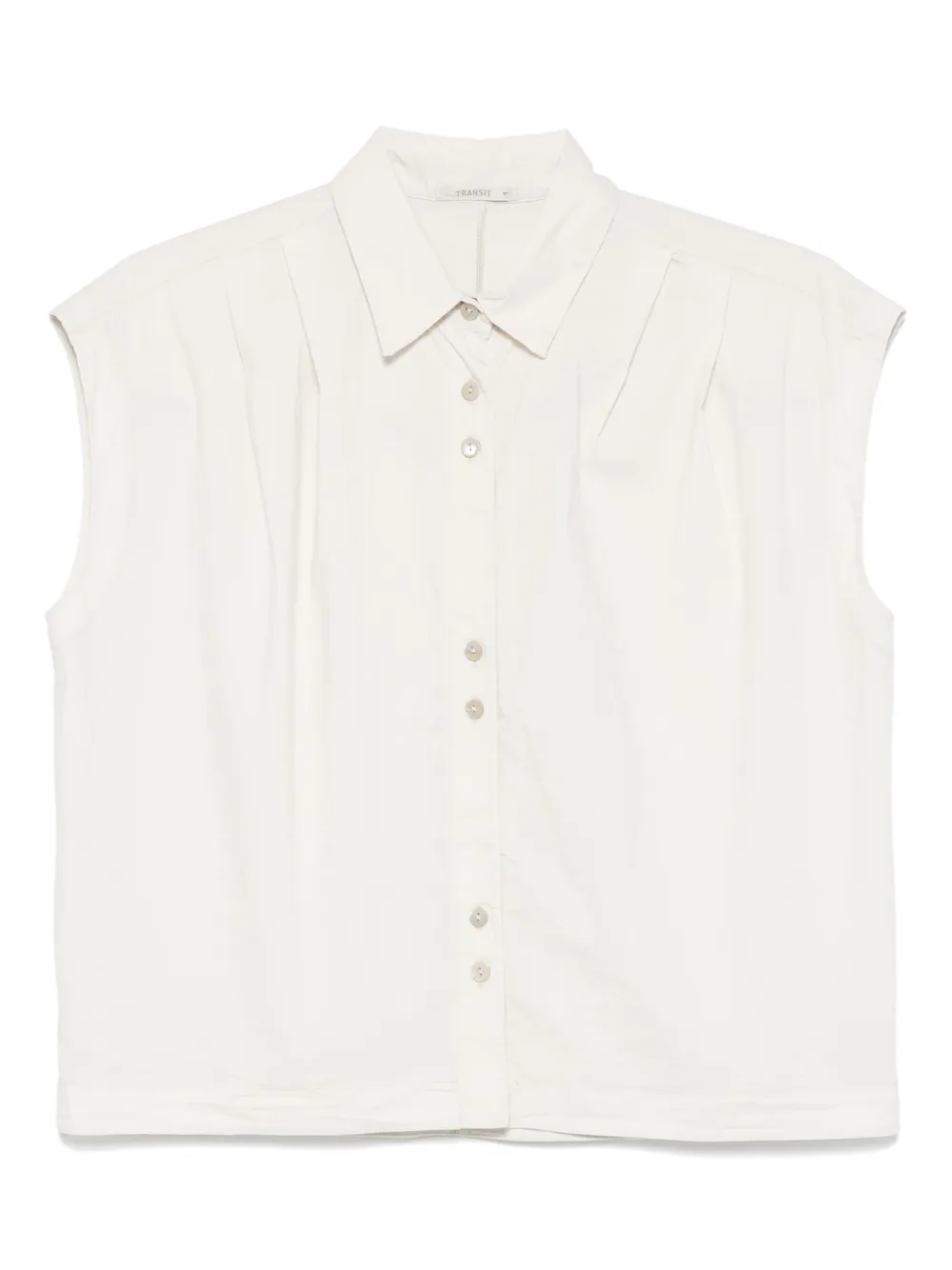 Transit Blouse met geplooid detail Beige