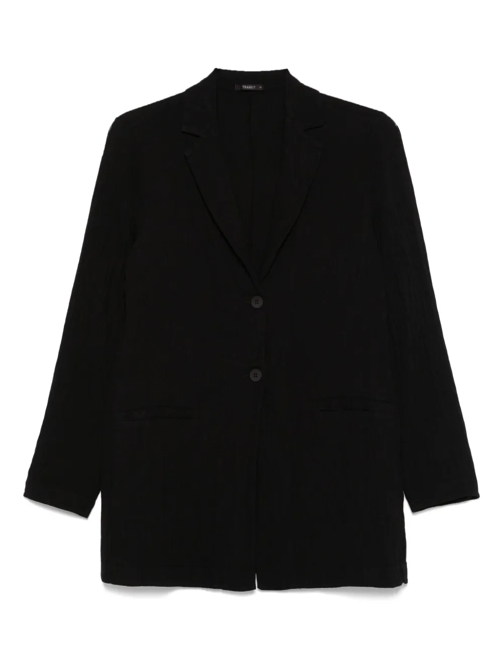 Transit Blazer met enkele rij knopen Zwart