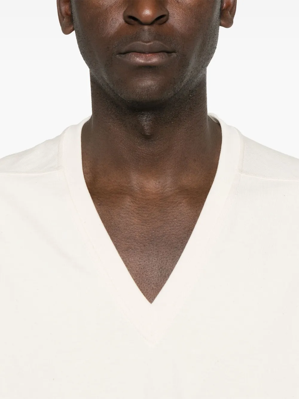Rick Owens T-shirt met V-hals Beige