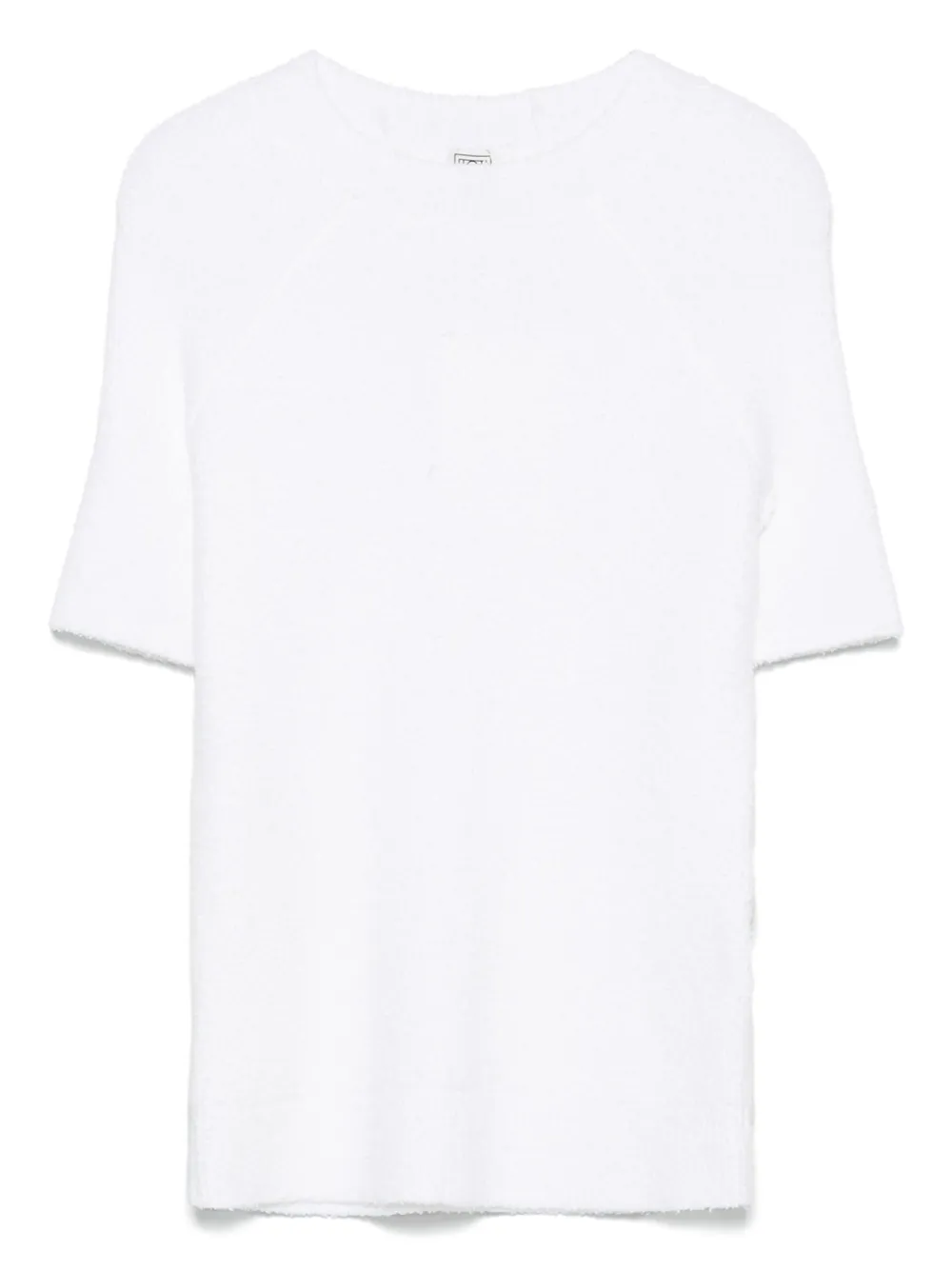 TOTEME Gebreid badstof T-shirt Wit