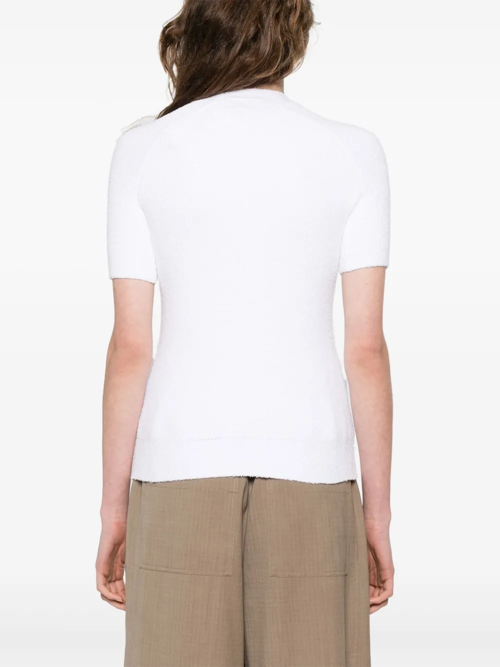 TOTEME Gebreid badstof T-shirt Wit