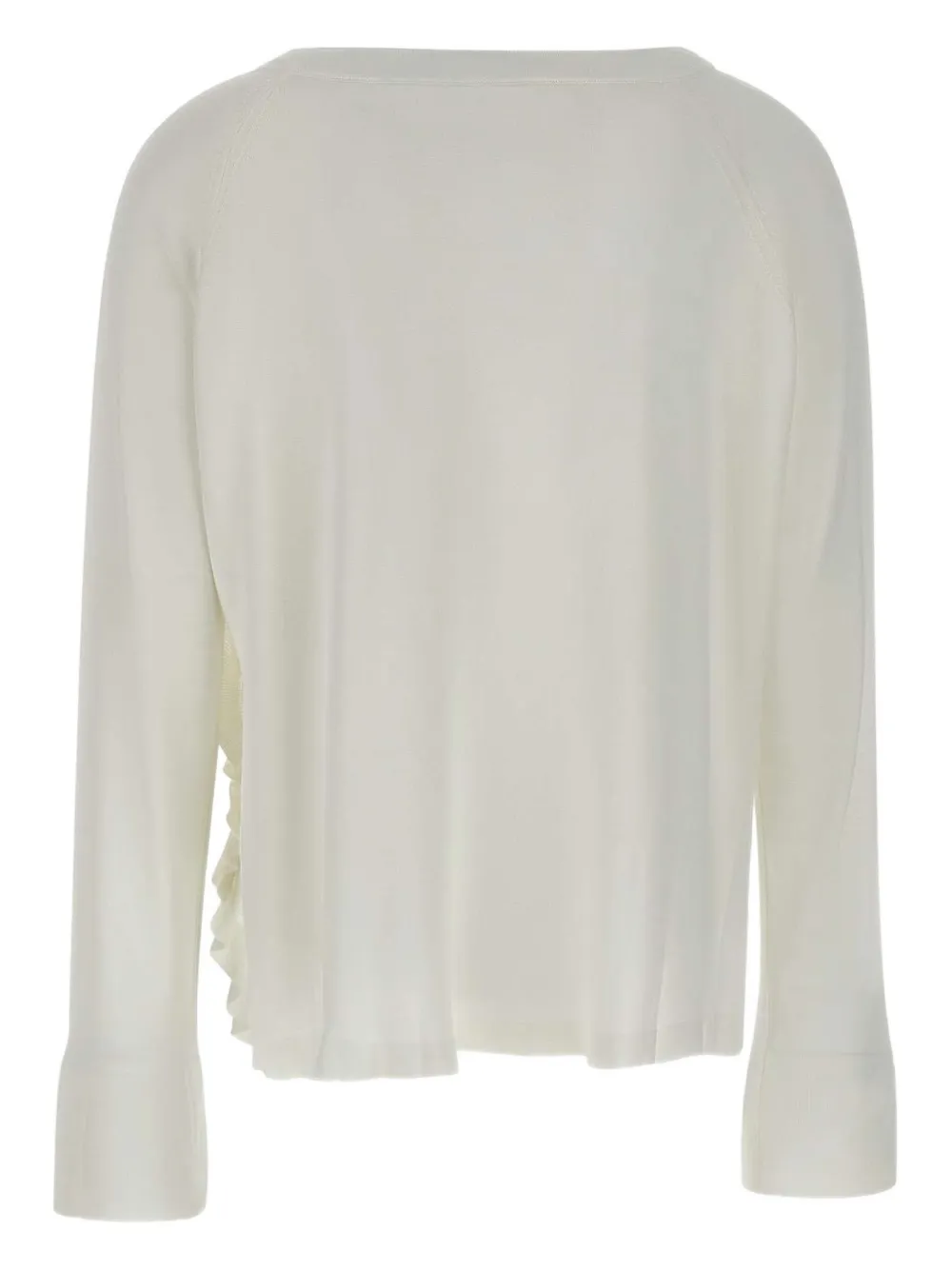 kaos Trui met ruche afwerking Wit