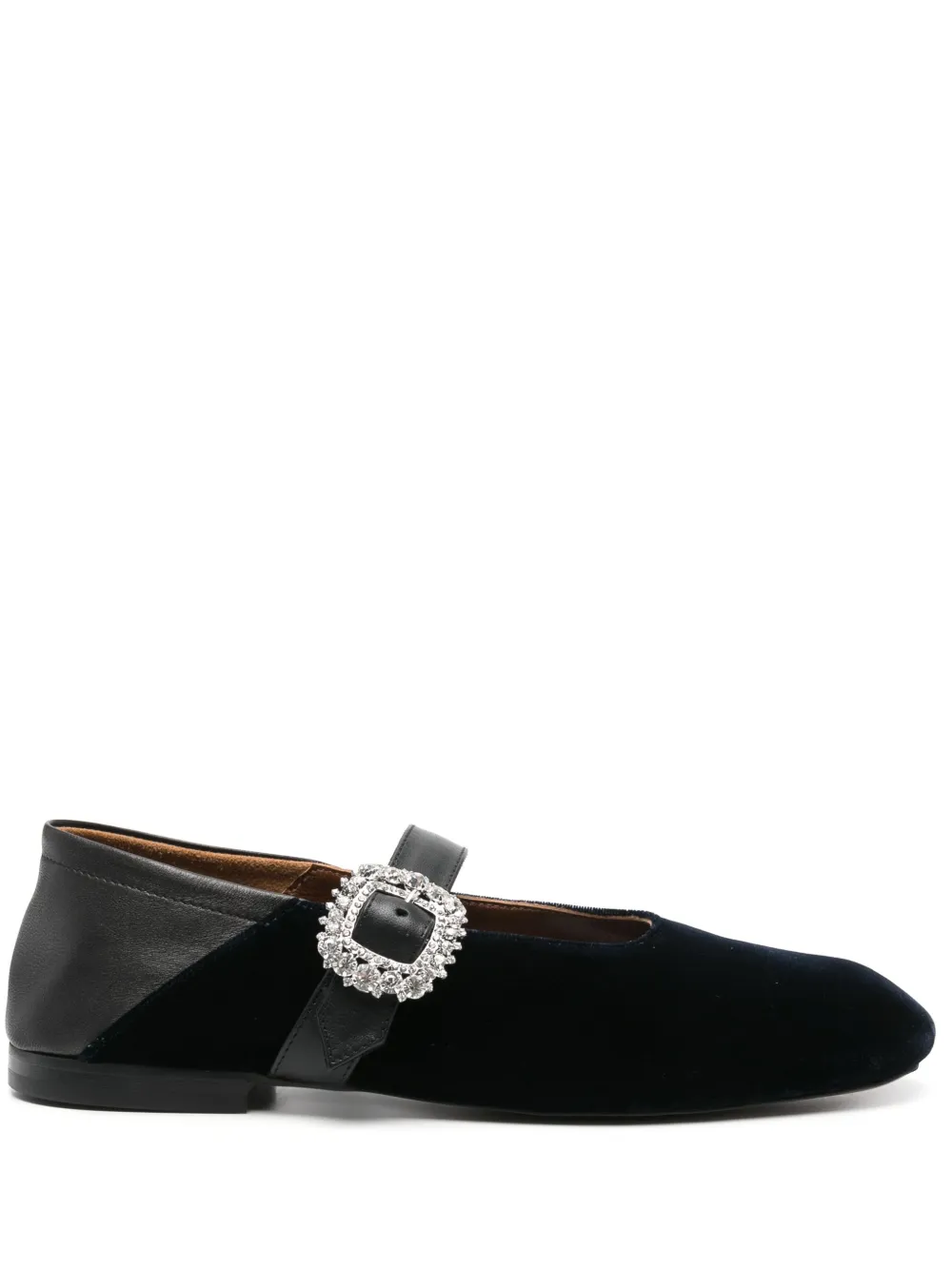 Wales Bonner velvet ballet flats Blue