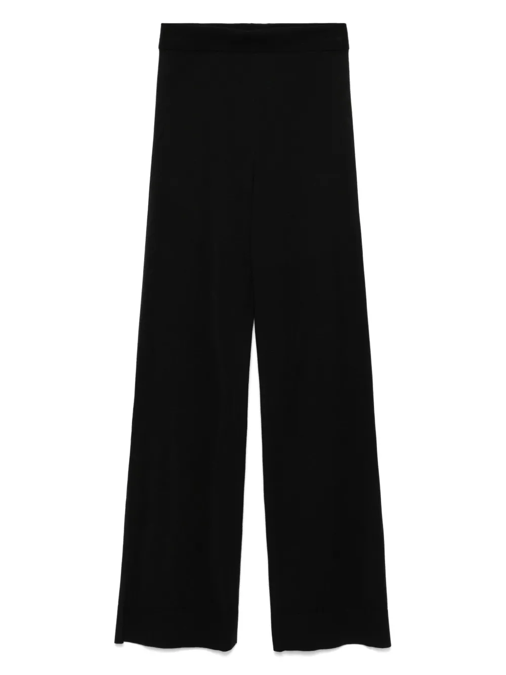 TOTEME Gebreide broek met wijde pijpen Zwart