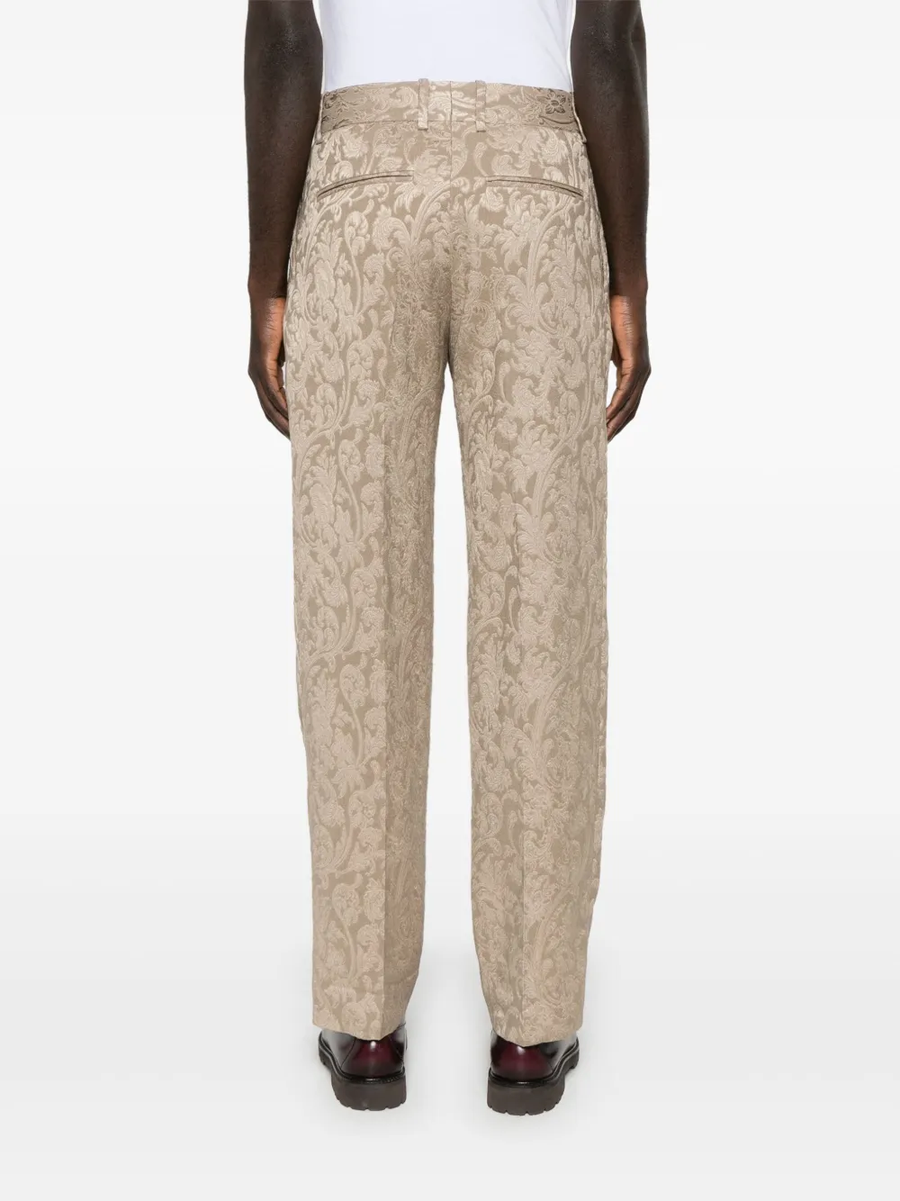 Drôle De Monsieur Golfeur broek met jacquard Beige