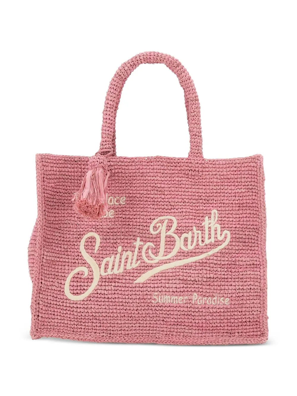 MC2 Saint Barth Colette ラフィアハンドバッグ - ピンク MC2 Saint Barth Colette ラフィアハンドバッグ - ピンク