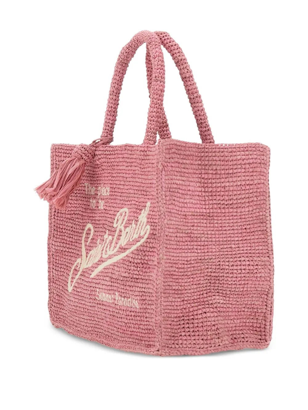 MC2 Saint Barth Colette raffia shopper Roze