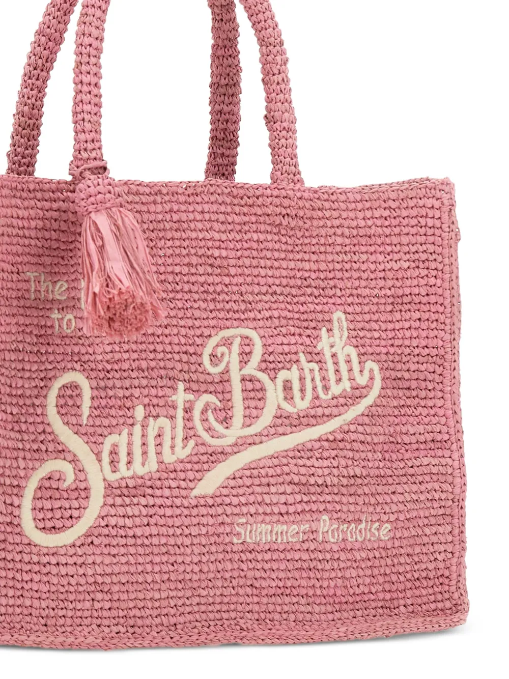 MC2 Saint Barth Colette raffia shopper Roze