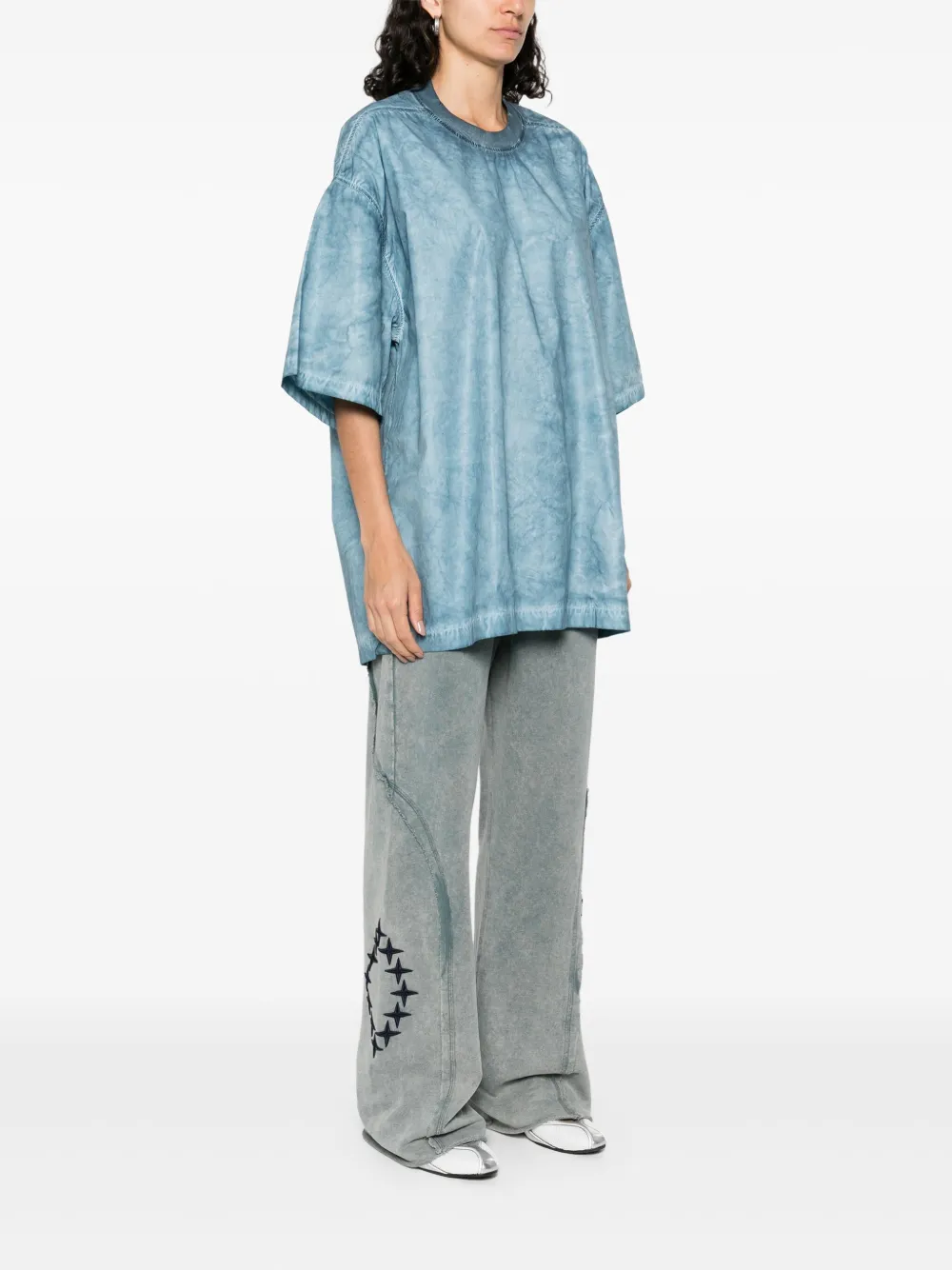 Rick Owens DRKSHDW Tommy T-shirt Blauw