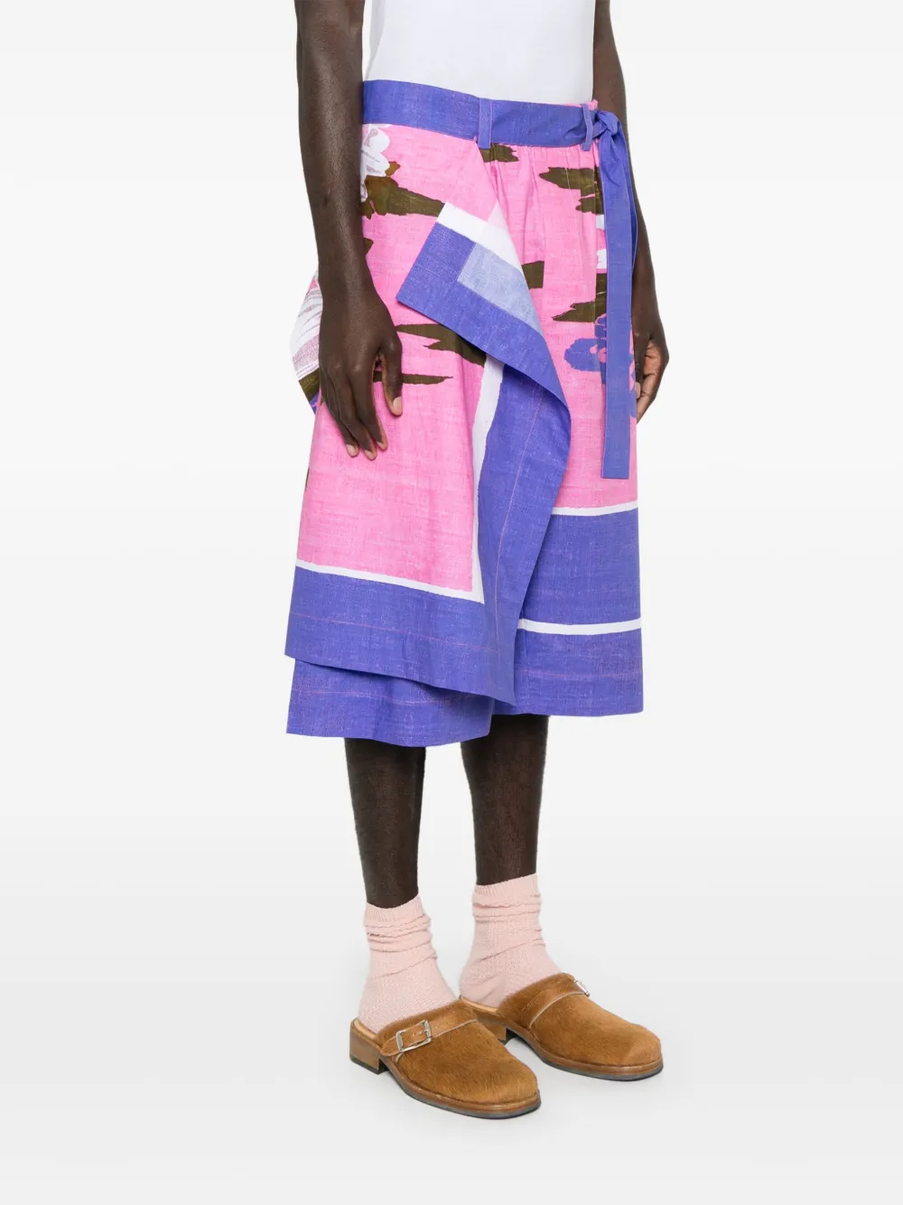 Craig Green Towel katoenen shorts Paars