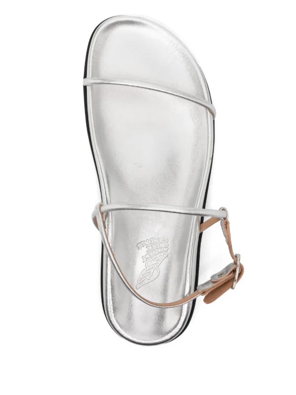 サンダル・ミュール ANCIENT GREEK SANDALS SEMYSTRA FOOTBED LLIC Ancient Greek Sandals Semystra Sandals | Silver | FARFETCH CA