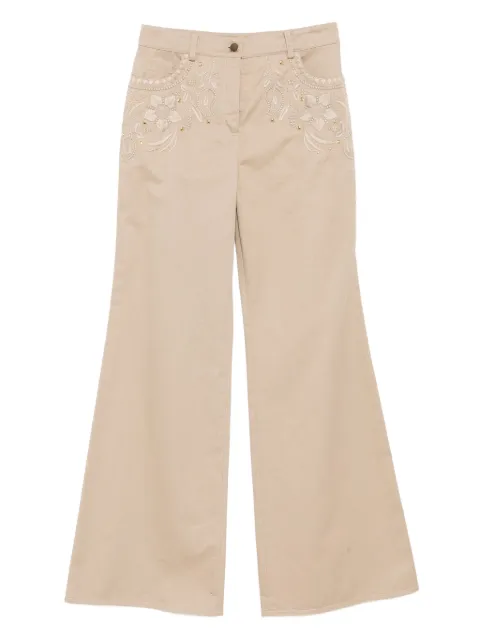 Elie Saab embroidered gabardine pants