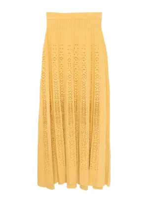 スカート Elie Saab Printed Cotton Long Skirt Green Elie Saab Printed Cotton Maxi Skirt in Natural | Lyst