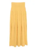 Elie Saab crystal-embellished Knit skirt - Yellow
