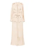 Elie Saab printed linen jumpsuit - Neutrals