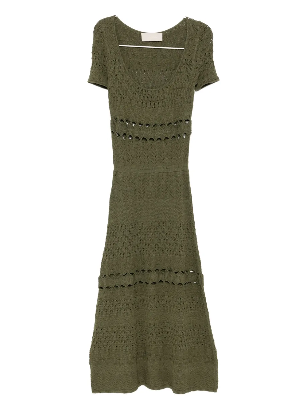 Elie Saab cut-out midi dress Groen