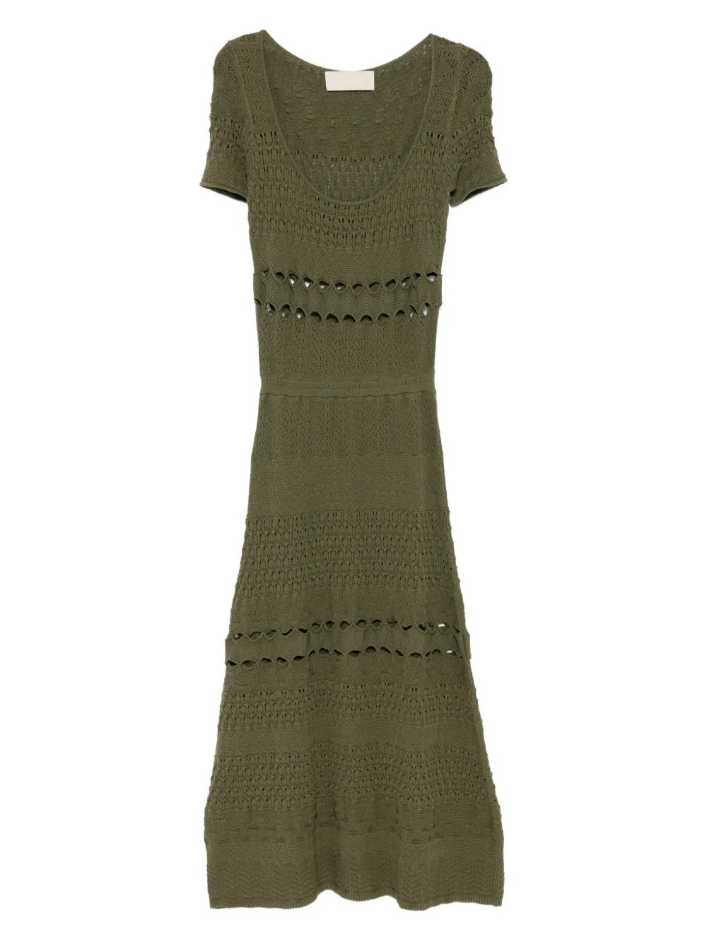 Elie Saab cut-out midi dress Groen
