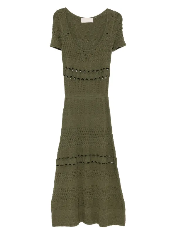 slim fit dress slacks Green Cutout Trim Midi Dress – Gabi Swimwear main image 0